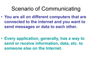 Scenario of Communicating You are all on different computers that are