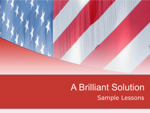 A Brilliant Solution Sample Lessons