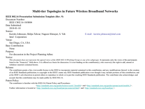 Multi-tier Topologies in Future Wireless Broadband Networks
