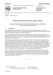 2005-07-05 IEEE L802.16-05/044r1 RADIOCOMMUNICATION Document 6-8-9/??-E