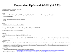 Proposal on Update of S-SFH (16.2.23)