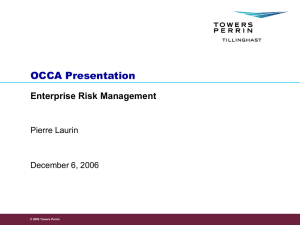 OCCA Presentation Enterprise Risk Management Pierre Laurin December 6, 2006
