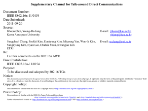 Supplementary Channel for Talk-around Direct Communications Document Number: IEEE S802.16n-11/0154 Date Submitted: