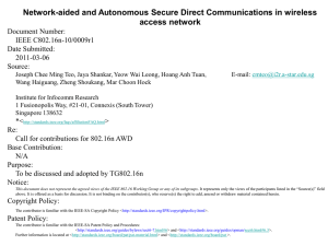 Network-aided and Autonomous Secure Direct Communications in wireless access network Document Number: