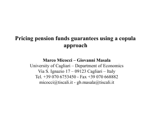 Pricing pension funds guarantees using a copula approach