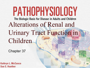 Alterations of Renal and Urinary Tract Function in Children Chapter 37