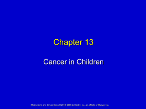 Chapter 13 Cancer in Children