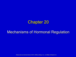 Chapter 20 Mechanisms of Hormonal Regulation