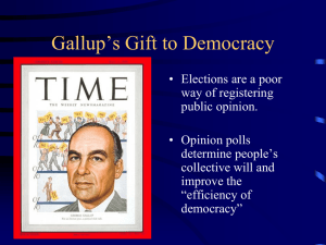Gallup’s Gift to Democracy