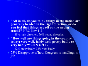 &#34;All in all, do you think things in the nation... generally headed in the right direction, or do