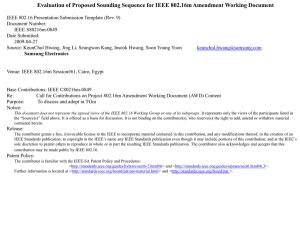 Evaluation of Proposed Sounding Sequence for IEEE 802.16m Amendment Working...