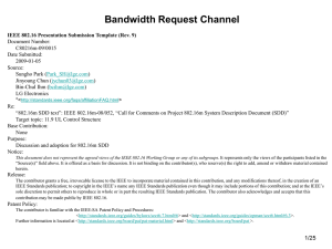 Bandwidth Request Channel