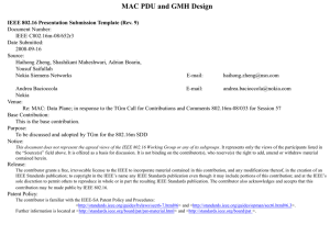 MAC PDU and GMH Design