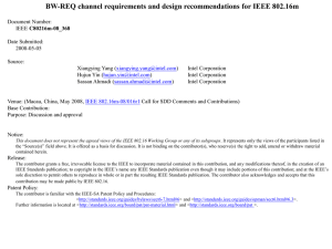 BW-REQ channel requirements and design recommendations for IEEE 802.16m