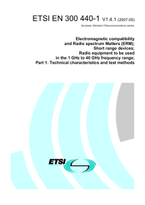 ETSI EN 300 440-1  V1.4.1