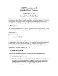 Cilkified Inner Products CS 240A Assignment 4: