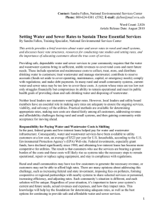 Setting Water and Sewer Rates to Sustain These Essential Services