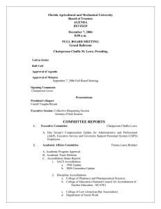 Florida Agricultural and Mechanical University Board of Trustees AGENDA