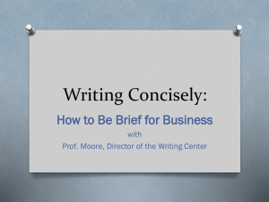 Writing Concisely: How to Be Brief for Business with
