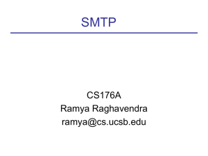 SMTP CS176A Ramya Raghavendra