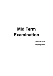 Mid Term Examination CEP121.3921