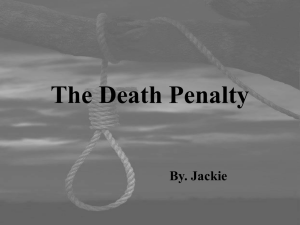 The Death Penalty By. Jackie