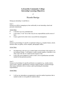 Ricardo Barriga LaGuardia Community College Internship Learning Objectives