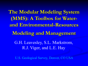 The Modular Modeling System (MMS): A Toolbox for Water- and Environmental-Resources