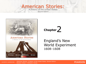 2 American Stories: England’s New World Experiment