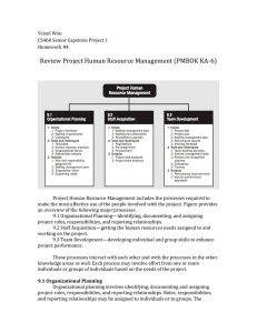 Review Project Human Resource Management (PMBOK KA-6)