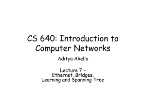 CS 640: Introduction to Computer Networks Aditya Akella Lecture 7 -