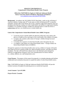 REQUEST FOR PROPOSALS Comprehensive School-Based Health Center Program