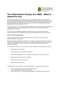 Information Privacy Act 2009 means for you.