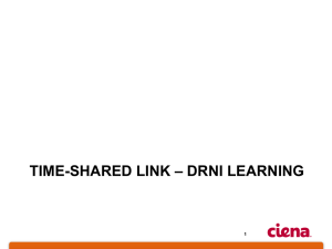 – DRNI LEARNING TIME-SHARED LINK 1