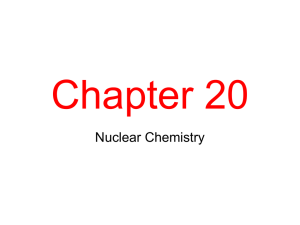Chapter 20 Nuclear Chemistry