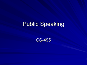 Public Speaking CS-495