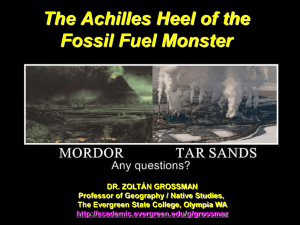 The Achilles Heel of the Fossil Fuel Monster DR. ZOLTÁN GROSSMAN