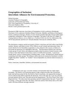 Geographies of Inclusion: Interethnic Alliances for Environmental Protection.