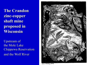 The Crandon zinc-copper shaft mine proposed in