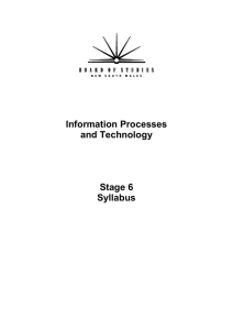 Information Processes and Technology  Stage 6