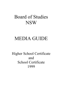 Board of Studies NSW  MEDIA GUIDE