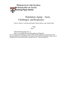 Population Aging:    Facts, Challenges, and Responses  P