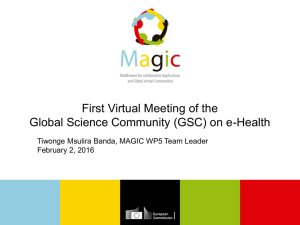 First Virtual Meeting of the Global Science Community (GSC) on e-Health