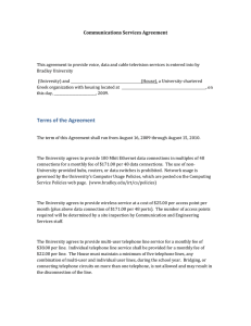 Communications Services Agreement