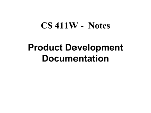 CS 411W - Notes Product Development Documentation