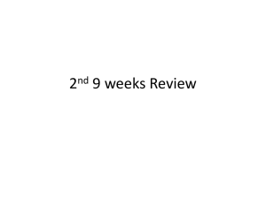 2 9 weeks Review nd