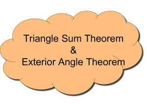 Triangle Sum Theorem &amp; Exterior Angle Theorem