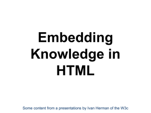 Embedding Knowledge in HTML