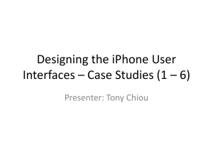 Designing the iPhone User Interfaces – Case Studies (1 – 6)