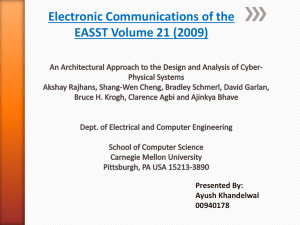 Electronic Communications of the EASST Volume 21 (2009) Presented By: Ayush Khandelwal
